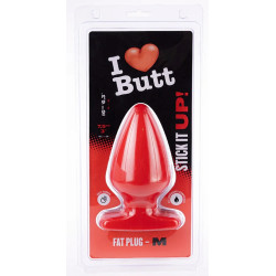 I Love Butt Plug Fat M I Love Butt 14 x 7.5 cm Rouge